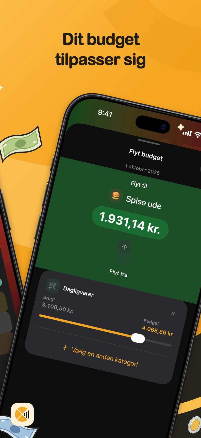 Flyt budget mellem kategorier