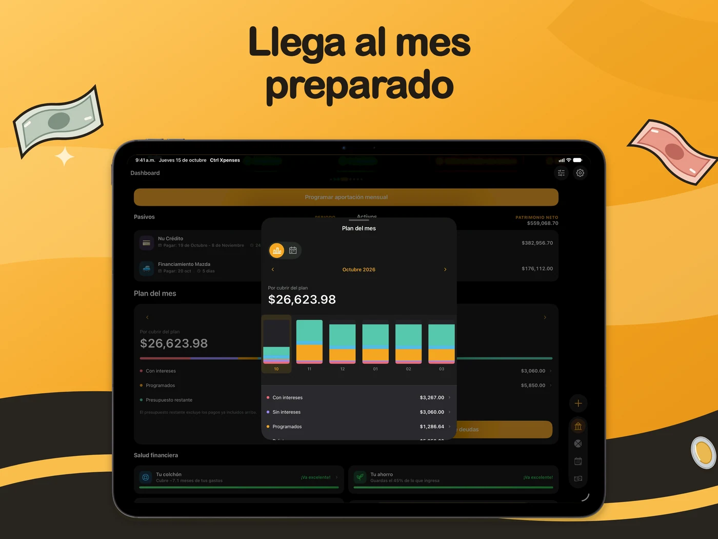 Plan mensual en iPad