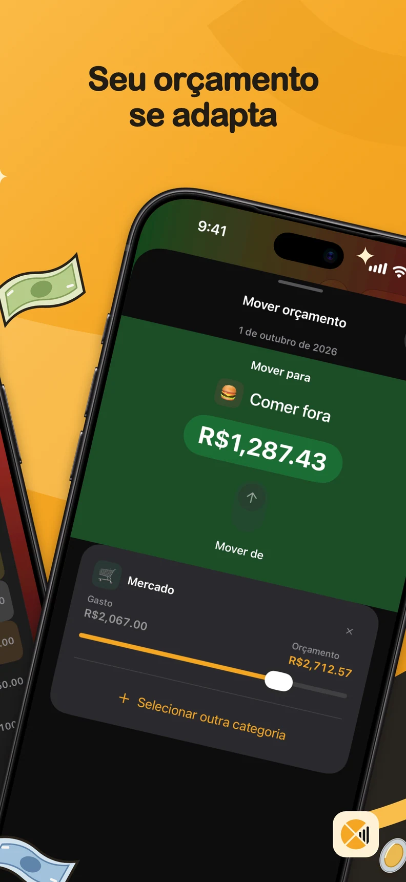 Mover orçamento entre categorias