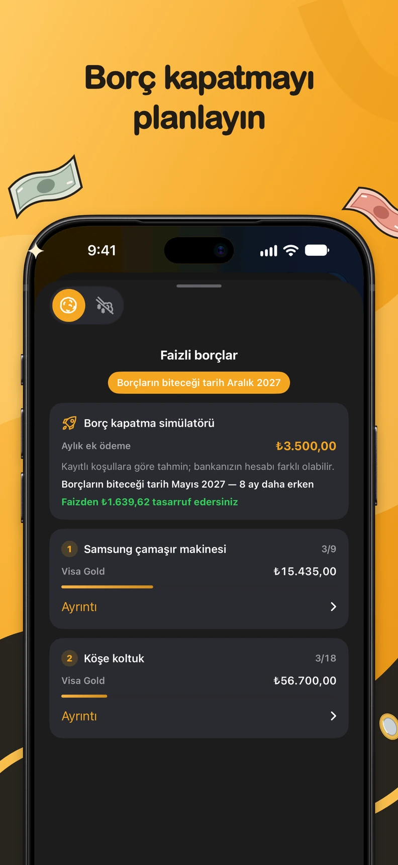Borç kapatma simülatörü